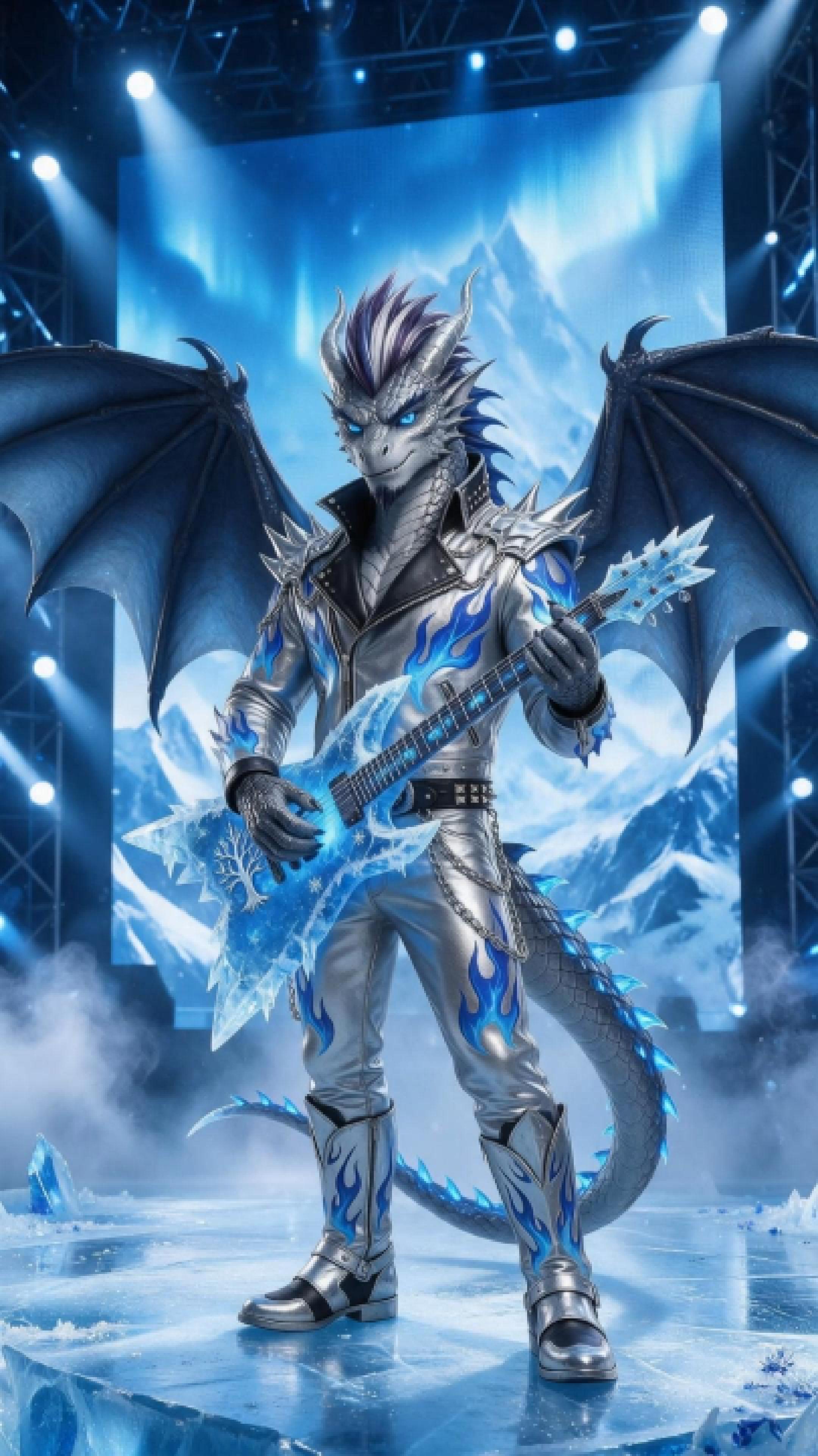 Zayden Frost with blue dragon fire